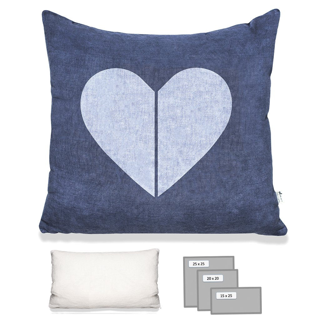 SPLIT HEART - Heavy Metal Blue Pillow