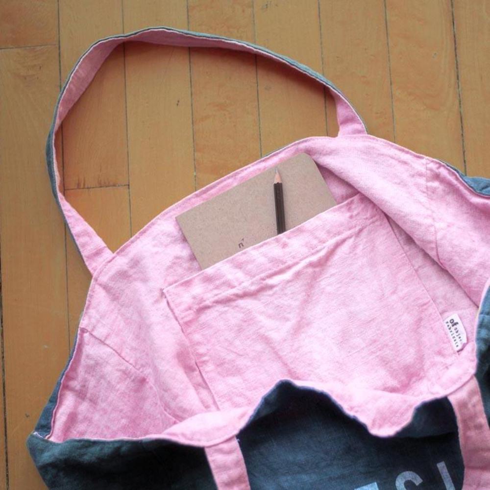Linen Tote Bag - JUST LOVE