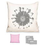 FLOWER PILLOW IN ECRU
