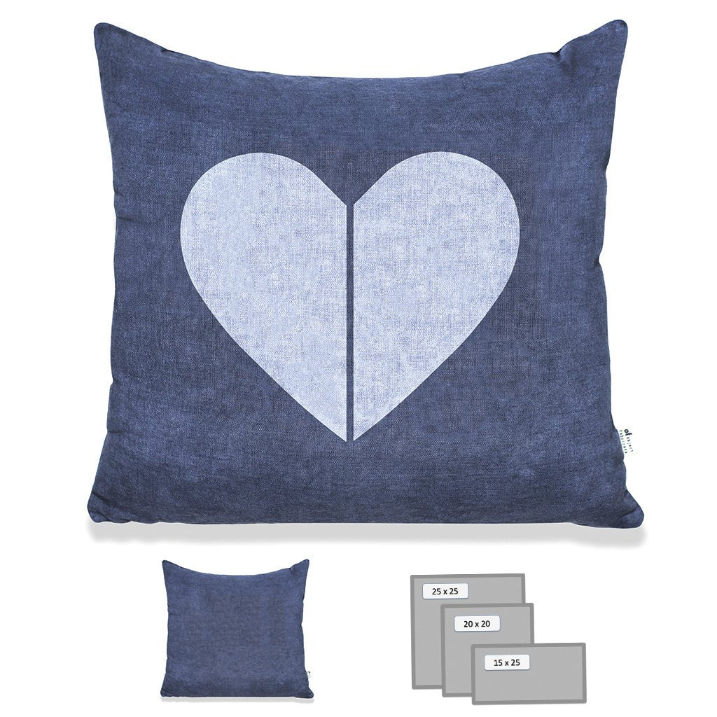 SPLIT HEART - Heavy Metal Blue Pillow